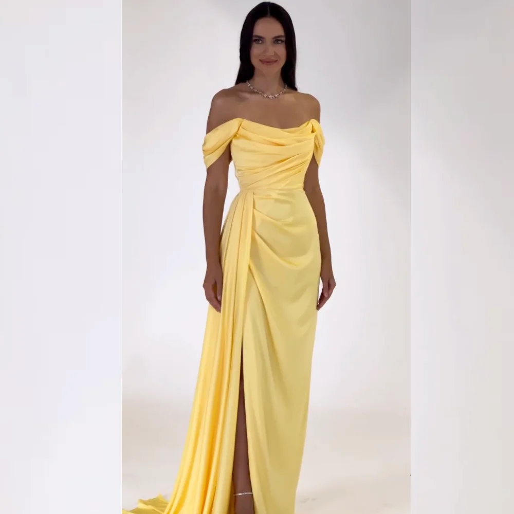 

Длинные платья трапециевидной формы с открытыми плечами по индивидуальному заказу, простое вечернее платье на заказ, элегантное вечернее платье для свадьбы