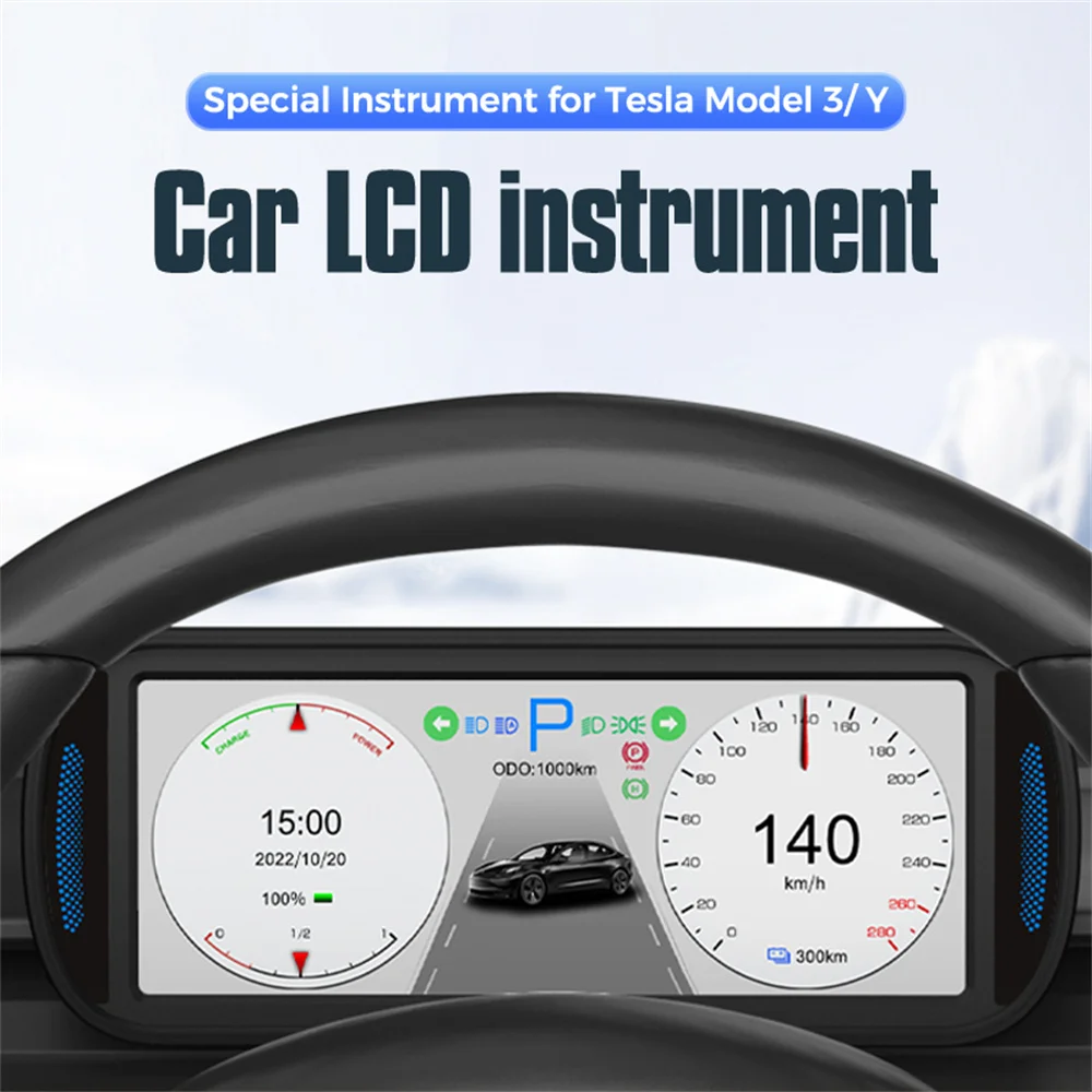 

For Tesla Model 3 HUD Dashboard Display Heads Up Display Car for Tesla Model Y Accessories Speedometer 6.8'' HD IPS Screen Meter