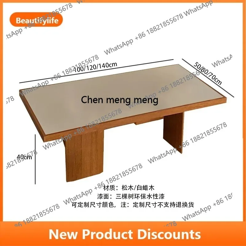 D178 d06 Simple Japanese Style Solid Wood Tea Table Vintage Small Apartment Living Room Low Table Solid Wood Home Use