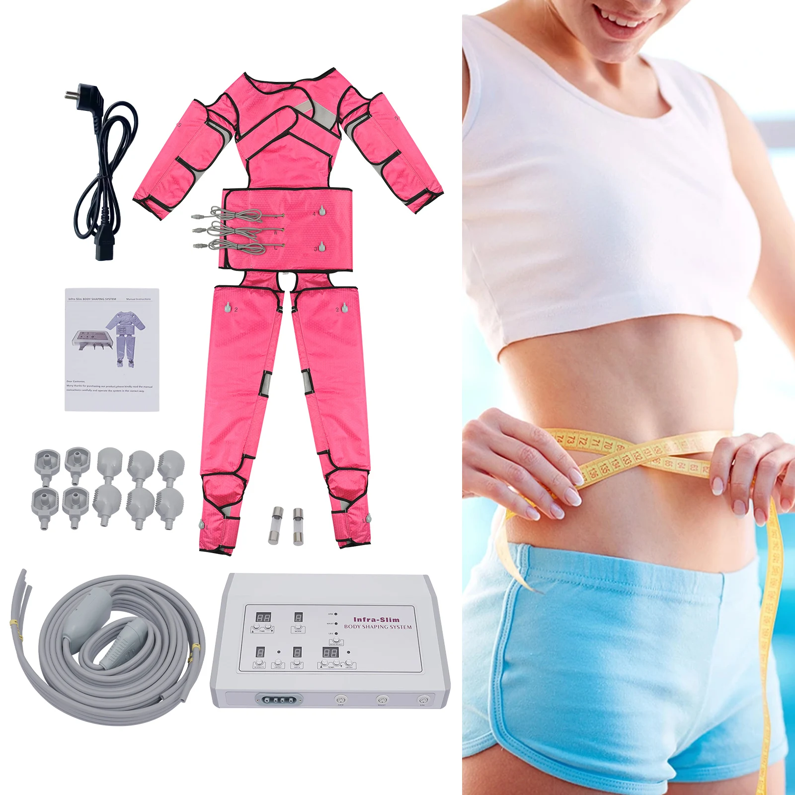 Dispositivo di drenaggio linfatico Massaggiatore per pressoterapia da 600 W con 6 modalità di