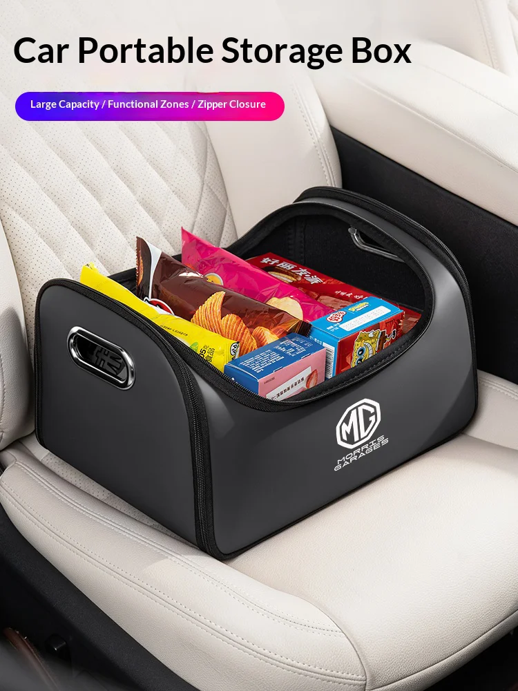 Organizer do bagażnika samochodowego MG MG3 3SW MG4 MG5 MG6 MG7 HS ZS EV ZR, wielofunkcyjna torba do przechowywania z wbudowaną kieszenią. — 2