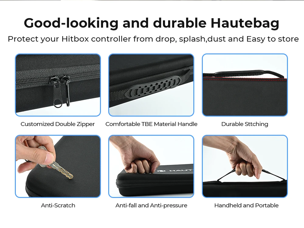 Haute42 Protective Carrying Bag Case For Hitbox Leverless Controller Storage Bag for Haute42 Controller Portable Travel Handbag