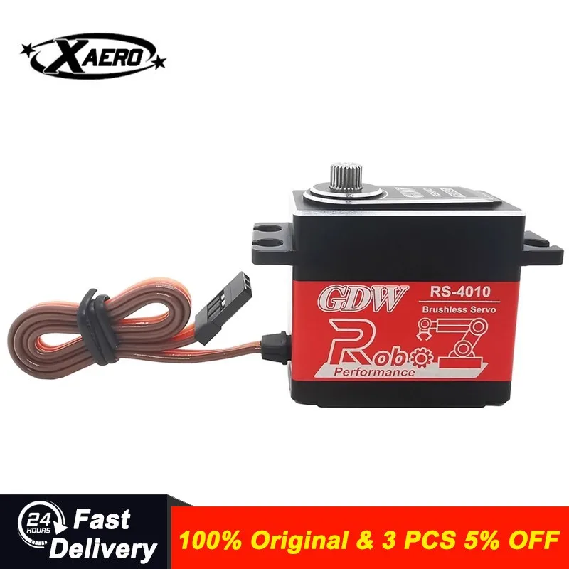 GDW RS4010 디지털 브러시리스 서보, RC 자동차 및 로봇용 45kg 스틸 기어 금속 케이스