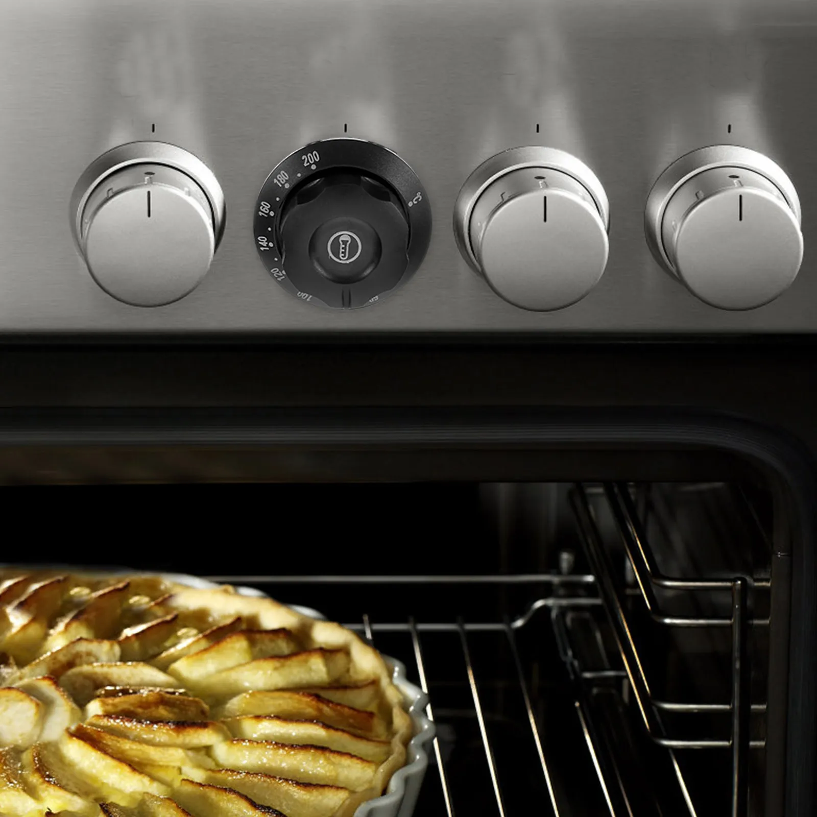 Kenop Kontrol Suhu Termostat Universal Mudah Disesuaikan Hasil Presisi Oven Penggorengan Udara Pengganti Kenop Oven Tahan Lama