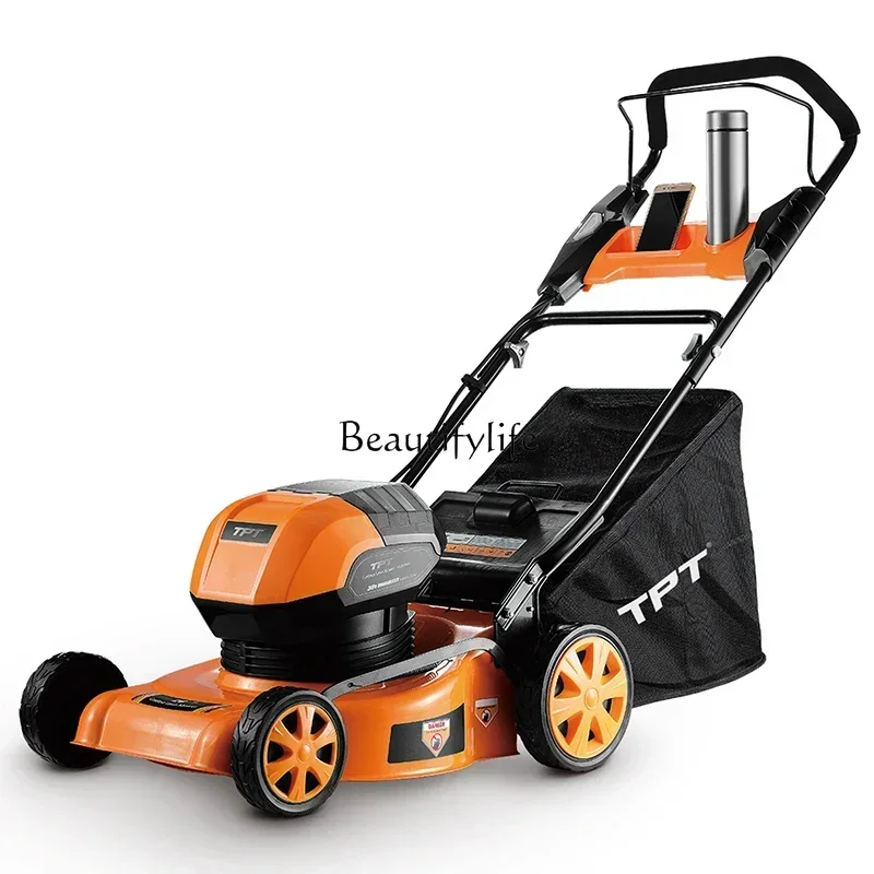 Hand-pushed lawn mower, rechargeable electric weeding, high-power lawn mowing and pushing machine