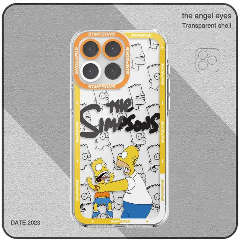 Case For Huawei Honor X8a 4G X8 5G 90 Lite X9a X7b X8b X9b Angel Eye Phone Cover Clear Funda Silicone Shell The Simpsons Family