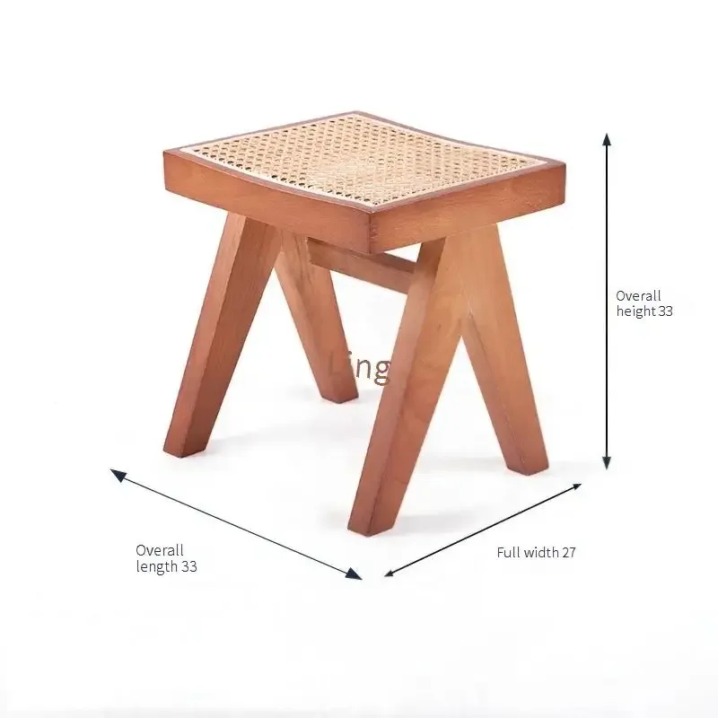 Household Design Small Stool Wooden Bedroom Low Adults Pumpkin Foot Stool Shoes Changing Taburete Madera Living Room Furniture