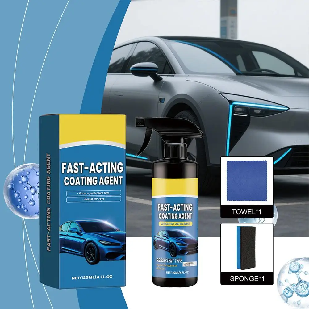 Car Coating Spray Vehicle Refurbish Agent Car Fast-Acting Coating Spray Multi-functional Coating Renewal Agent High Protection