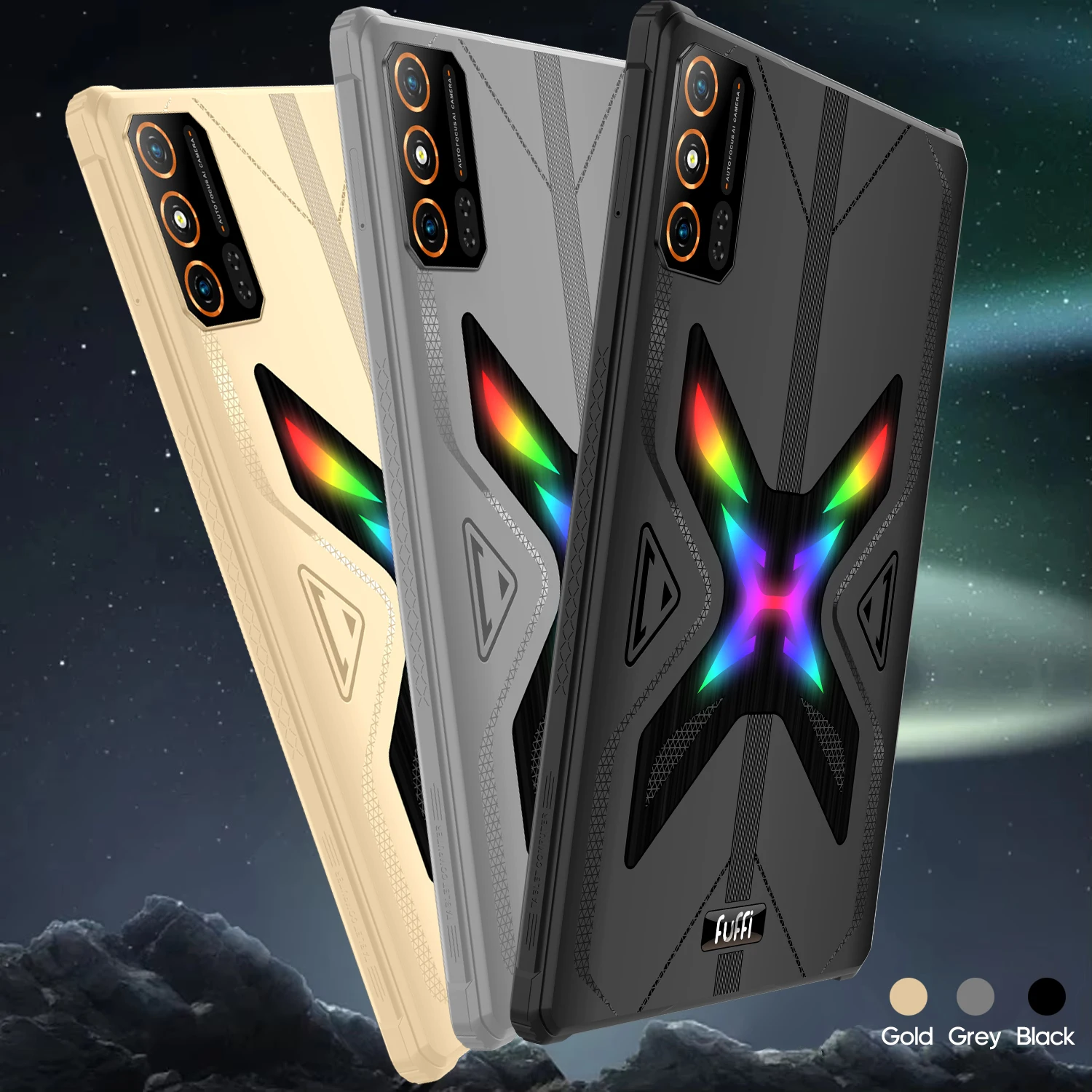 FUFFI A300 Tablet Android System 12GB 512GB 10.1 inch HD Screen Dual SIM Dual Colorful LEDs on the Back 5000mAh Battery