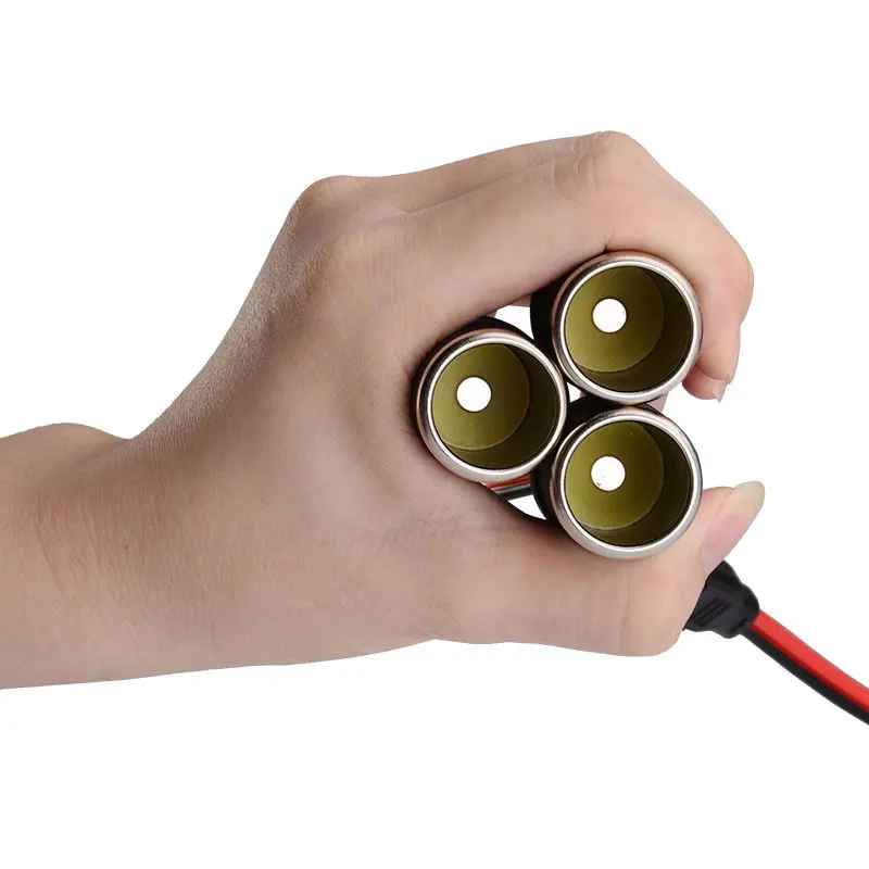 1Pc Gadpow 1 to 3 Car Cigarette Lighter Splitter Adapter Power Charger Port  12/24V Plug Socket  with 15A Fuse