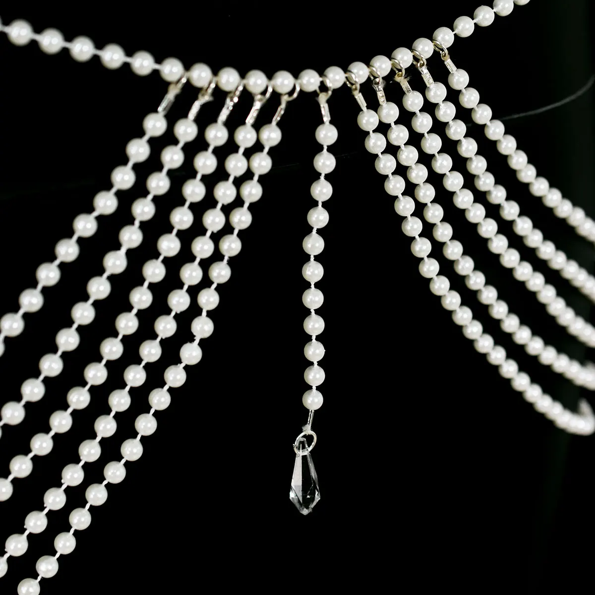 Simple Sexy Women\'s Body Chain With Faux Pearl  Fashion Stage Performance Personality Tassel Accessories Leg Chain