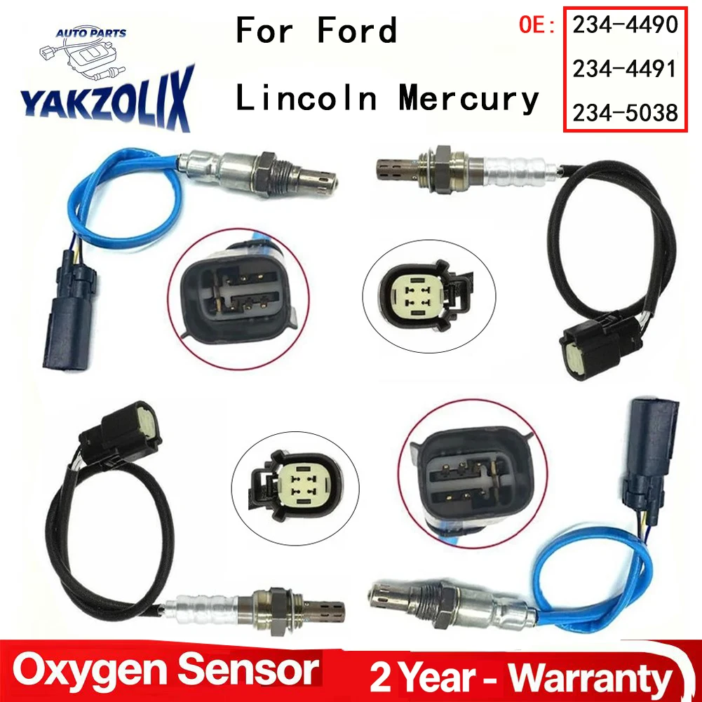 4pcs For Ford Explorer Flex Taurus F-150 Mustang Escape Lincoln MKT MKS MKZ Up Downstream Oxygen O2 Sensor 234-5038 234-4490