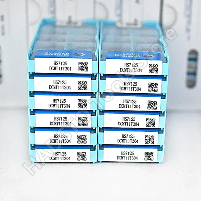 HADSTO-insertos de carburo CNC, insertos de torneado, DCMT11T304, HS7125/DCMT070208-MV, HS7125, DCMT32.51, DCMT21.52, DCMT11T304, DCMT070208