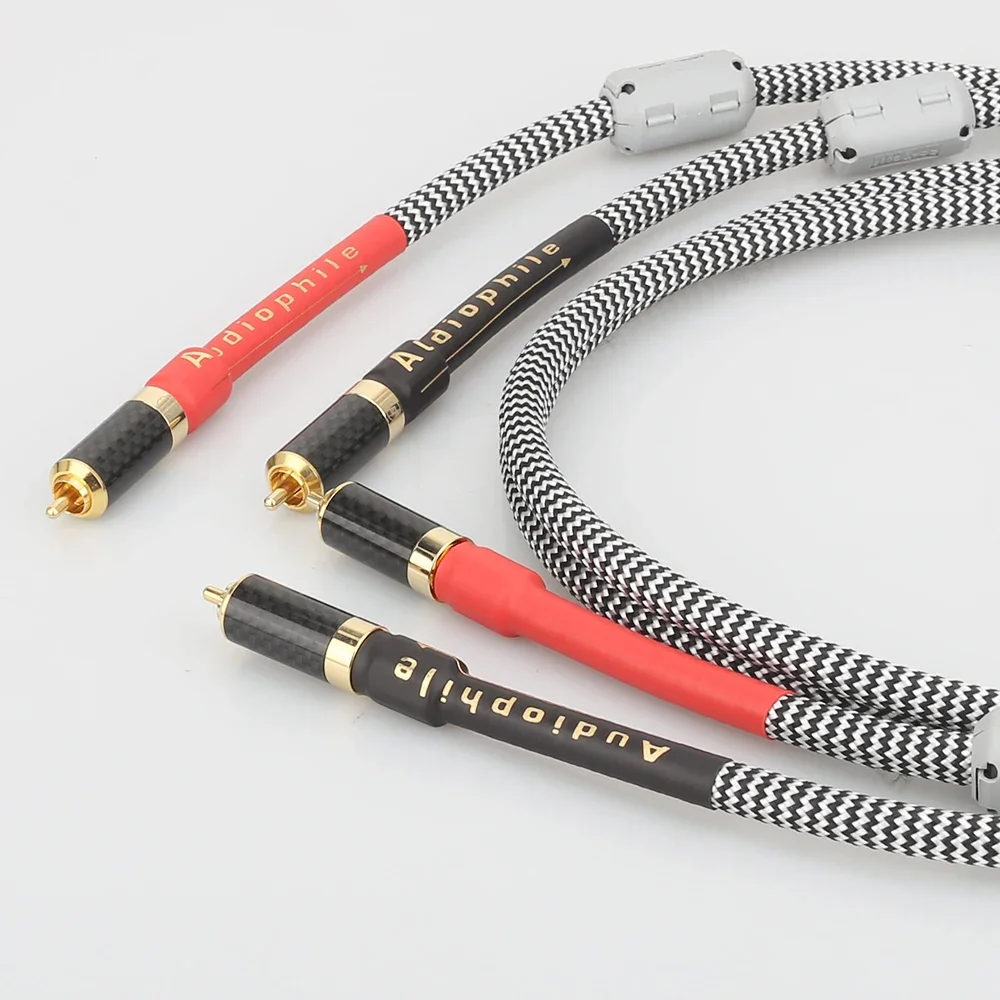 A26 xw62 Paar Verzilverd Stereo RCA NAAR RCA Phono Interconnect Kabel Man op man Audiokabel HIFI