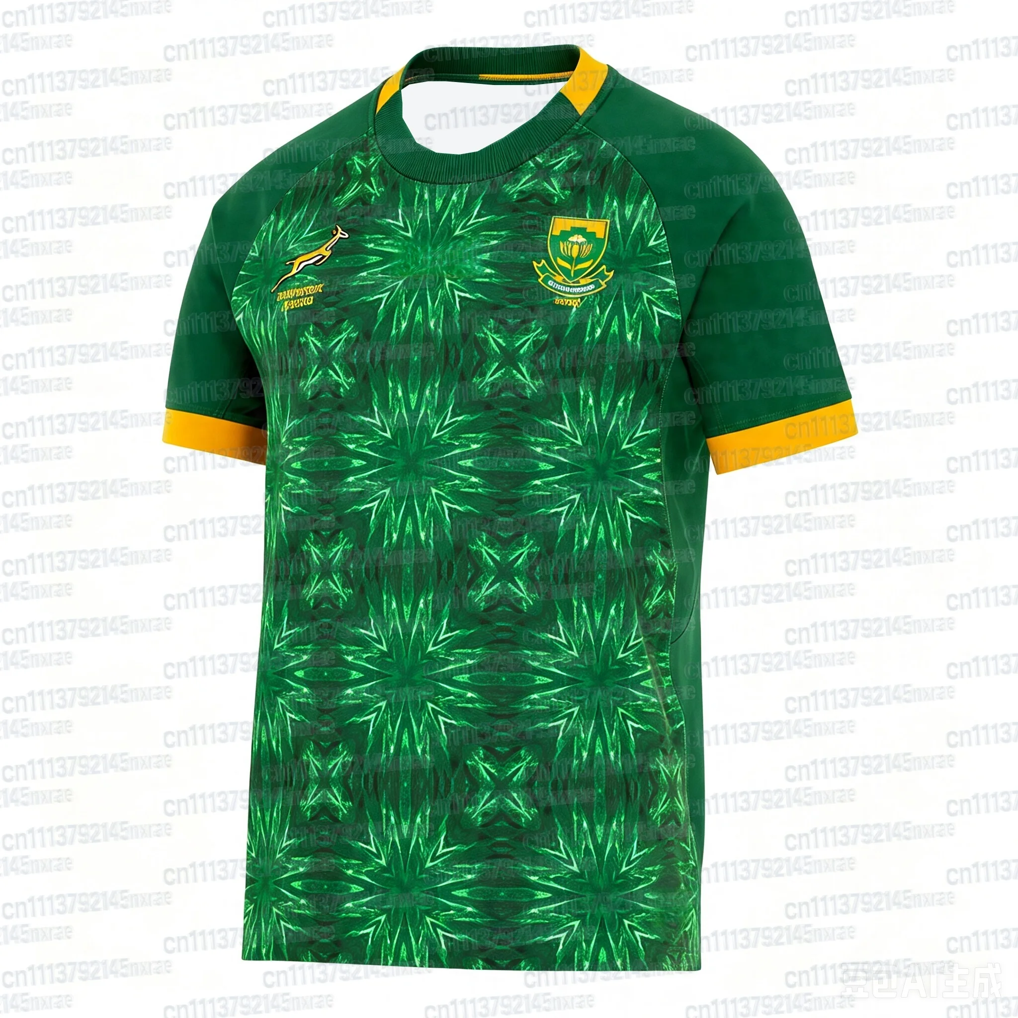2026 Südafrika Springboks Rugby-Trikot Sommer Oversize T-Shirt Atmungsaktiv Schnelltrocknend Streetwear Kleidung Familienoutfit – Detail 5