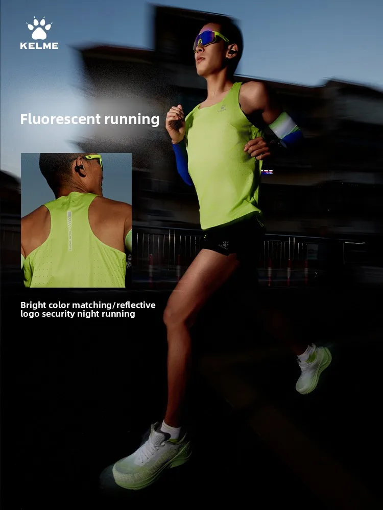 KELME Men's Marathon Vest Professional Racing Top Training Fitness Track And Field Running Speed Dry Vest