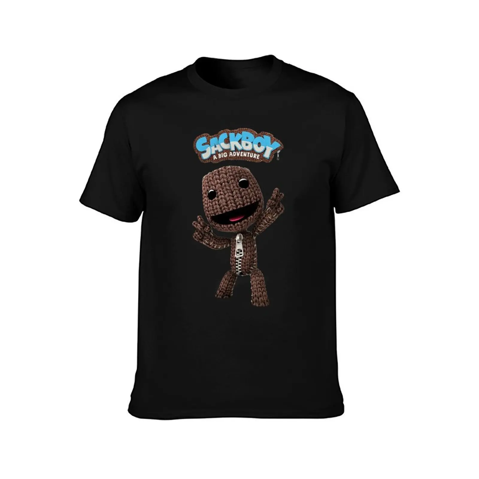 LBP Sackboy T-Shirt, Summer Casual Cotton Tee, Oversized Streetwear Tops, Vintage Graphic Print, Loose Fit Short Sleeve