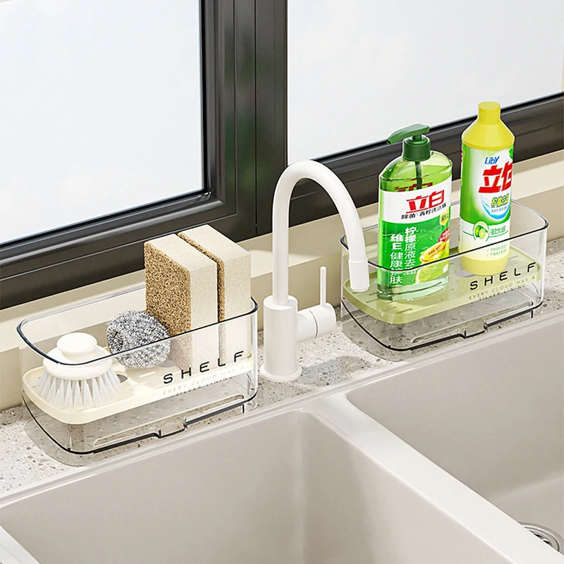 

Kitchen Organizer Sink Cleaning Tools Storage Rack Kitchen Multifunctional Drain Rack for Sponge Cleanser Organizer 1PC