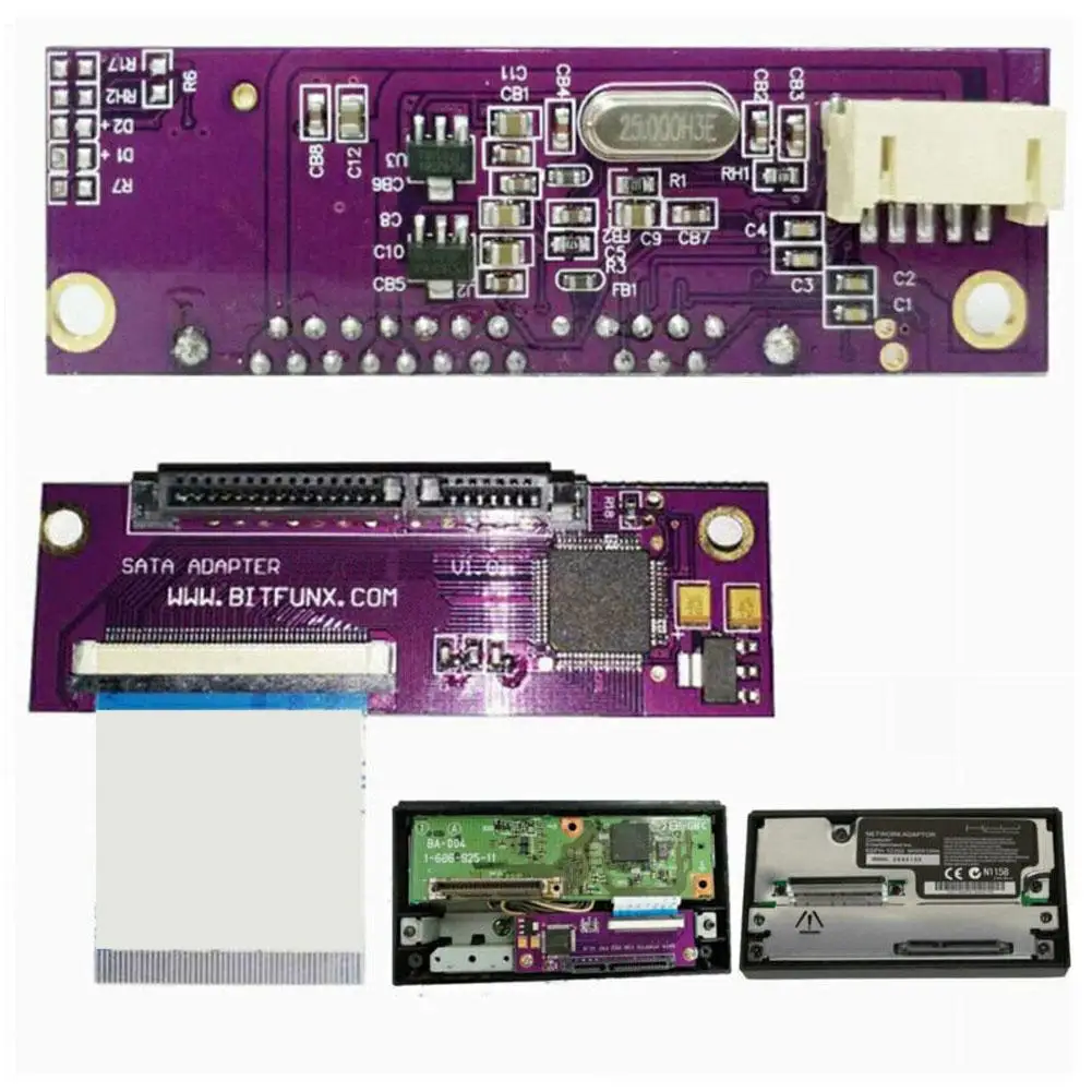 Motherboard SATA Adapter Upgrade Board Replacement Parts SATA Adapter Board Accessories Purple for sony PS2 Game Accessorie X2W3