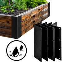 4Pcs Raised Garden Bed Corner Brackets Rust Resistant Metal L Shape Angle Brackets for Vegetable Planter Garden Elevated Beds