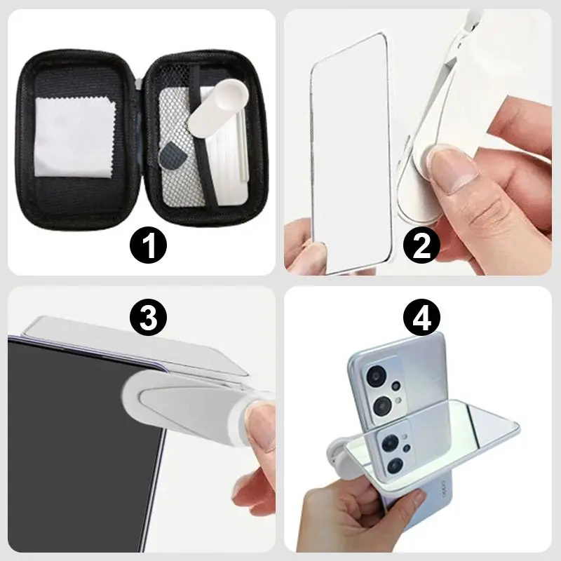 Smartphone Camera Mirror Reflection Clip Kit For All Mobile Phone Reflection Camera Clip Selfie Artifact Reflection Outdoor Lens