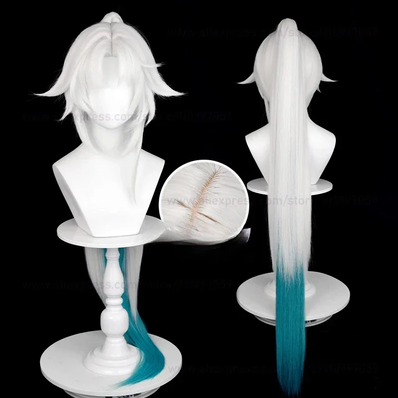 

Feixiao Cosplay Wig Game Honkai: Star Rail HSR FeiXiao 105cm Long Man Hair Anime Heat Resistant Synthetic Halloween Wigs