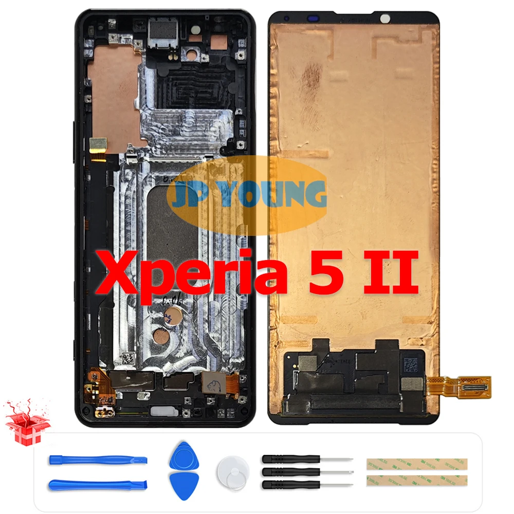 Оригинальный 6,1-дюймовый OLED-экран с сенсорным экраном в сборе для Sony Xperia 5 II SO-52A/XQ-AS52/XQ-AS62/XQ-AS72/SOG02-замена