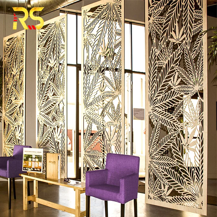 Laser Cut Metal Room Divider Screens Decorative Modern Partitions for Living Room & Home Luxury Hanging Panels for Lobby