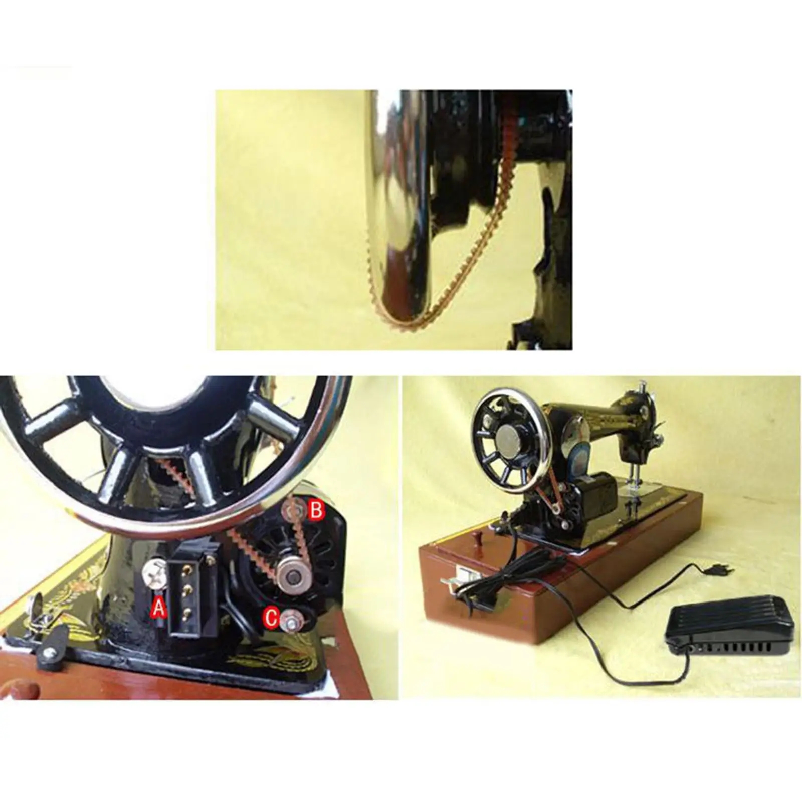 Variable Speed Sewing Machine Control Motor with Foot Pedal Belt Complete Accessories for Household Sewing Projects