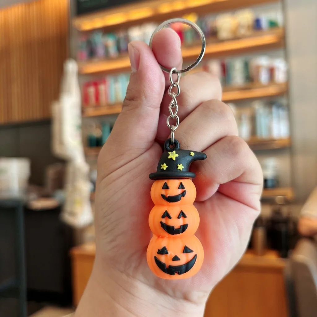 Pendant Charm Compact Pvc Keychain Halloween Keychain Eye Catching Soft Pvc Pendant For Keys Halloween Festival Gift
