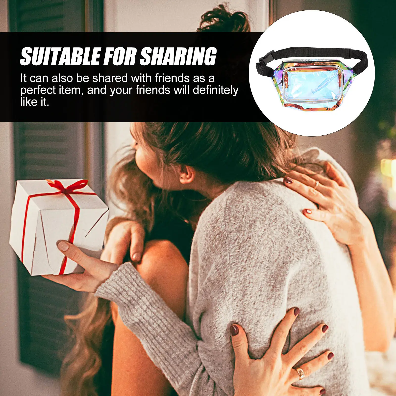 

1Pcs Laser Waist Bag Transparent Fashion Multifunctional Outdoor Beach Storage Pouch Adjustable Strap Girl Waist Pack