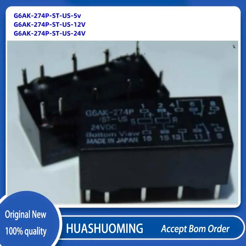 

NEW 5PCS/LoT G6AK-274P-ST-US-5v G6AK-274P-ST-US-12VDC G6AK-274P-ST-US G6AK-274P-ST-US-24VDC G6AK 274P ST US DC12 24V 8PIN