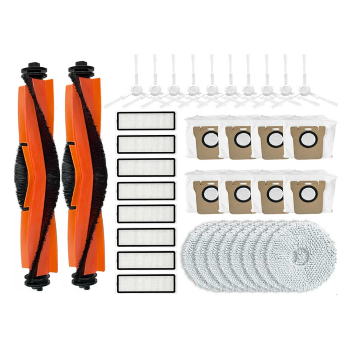 

26PCS for Xiaomi Mijia M30S D103CN Robot Vacuum Replacement Parts Roller Side Brush Hepa Filter Mop Cloth Dust Bag