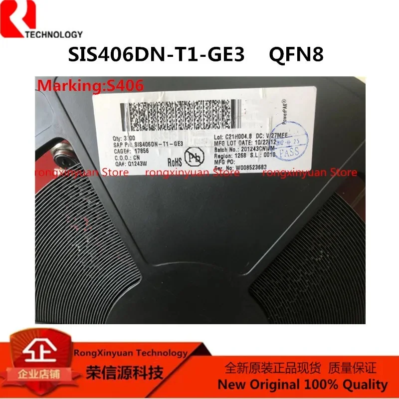 5 Cái/lốc SIS406DN-T1-GE3 S406 QFN-8 SIS406DN SIS406 N Kênh 30-V (D-S) MOSFET Ban Đầu Mới 100% Chất Lượng