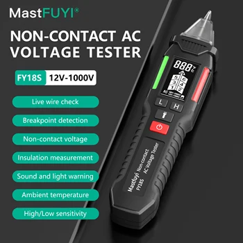 מגדיר מתח ללא מגע MASTFUYI NCV מודד מתח AC עט חשמלי חכם מגדיר נקודת שבירה נייד וולטמטר 12-1000V