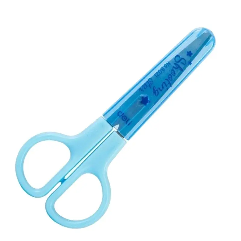 Deli 122mm Roestvrij Staal Gekleurde Mini Veiligheidsschaar Kind Student Handwerk Papiersnijder Tool Kantoor School Supply Briefpapier