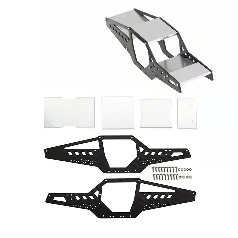 Axial SCX24 90081 Replacement Part Carbon Fiber Graphite LCG Rock Crawler Conversion Chassis