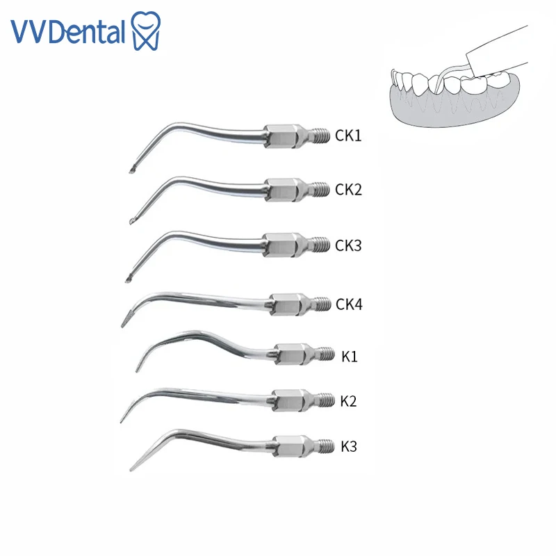 

VVDental Dental Scaling Periodontics Endodontics Tip Scaling G Tips Fit for KAVO Ultrasonic Scaler Handpiece GK1 GK2 GK3 GK4