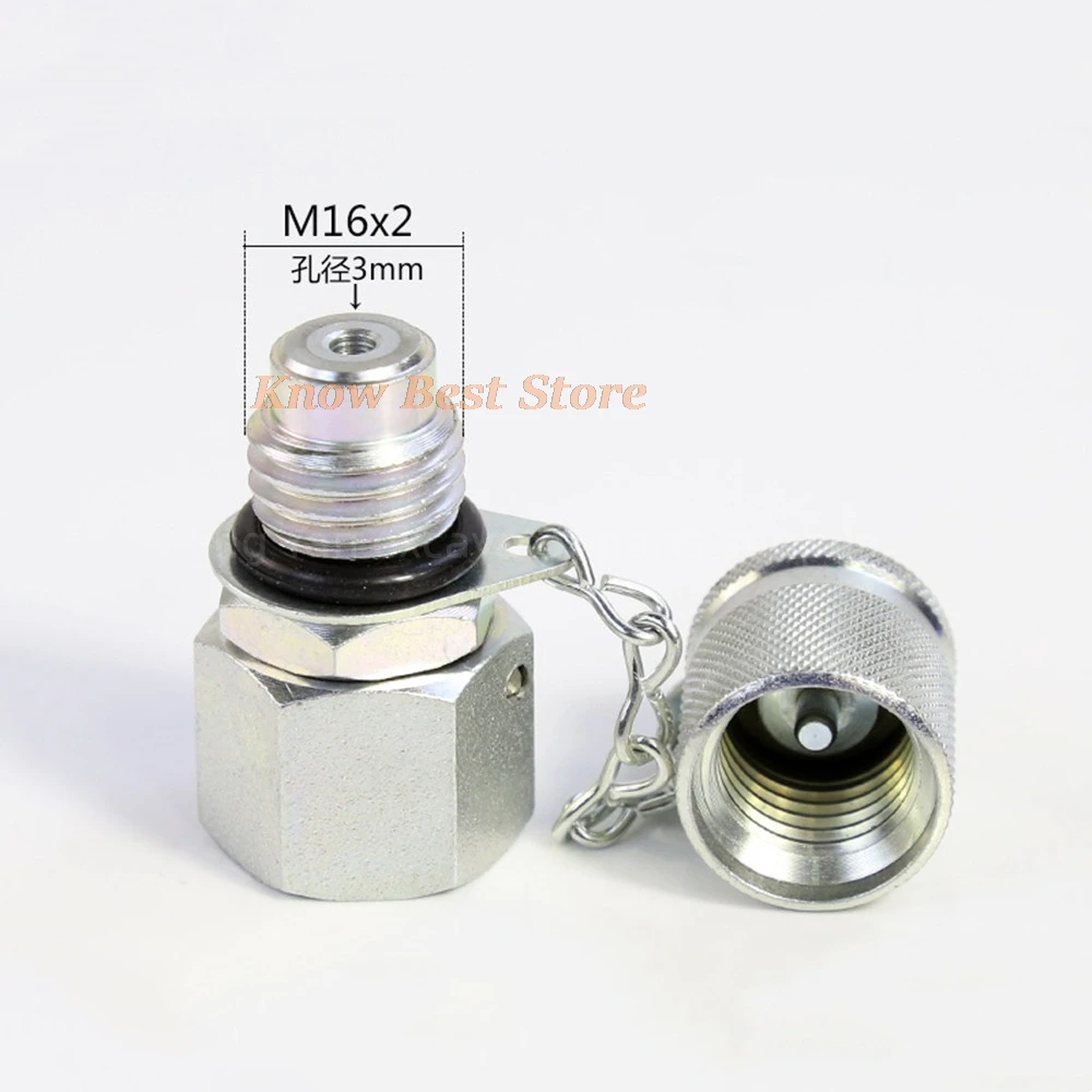 63Mpa/630BAR Hydraulic Pipeline Pressure Test Connector G1/4 7/9/16 Outer Wire M14 16*1.5 Inner Wire Pressure Measuring Valve