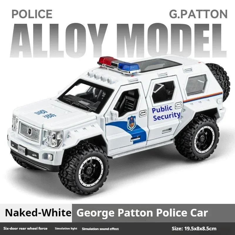 Coche de juguete Kawaii, regalo divertido, my Melody 1:24, modelo de coche de policía de aleación de simulación, apertura de puerta trasera, juguetes para niños de 2 a 4 años