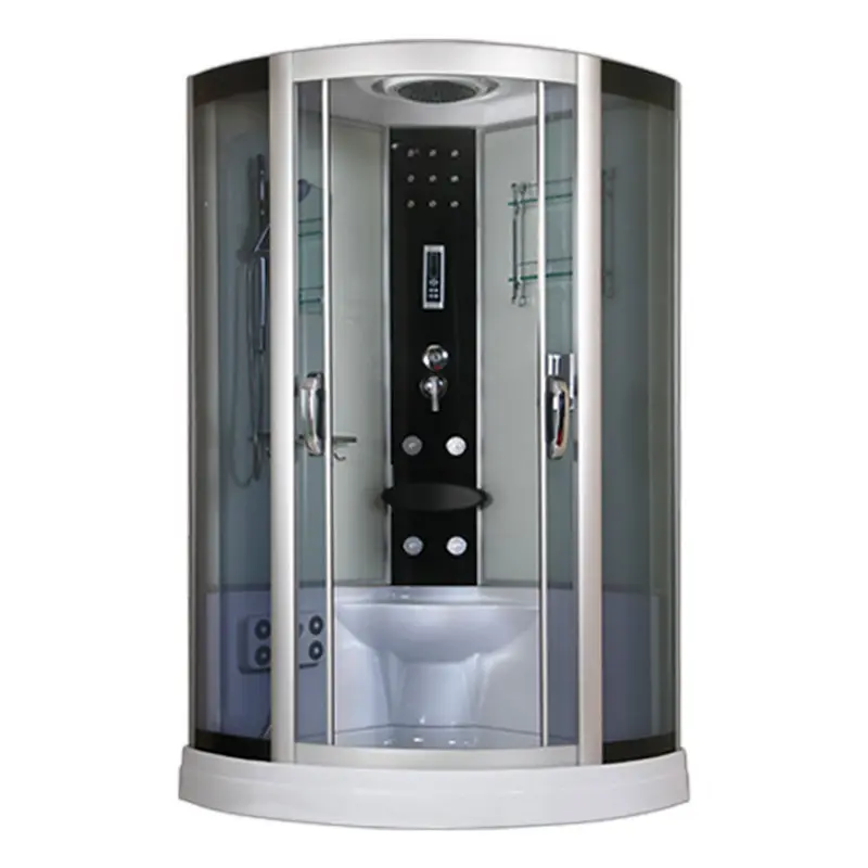 Shower Room Integrated Bathroom, Arc Fan-shaped Tempered Glass Partition Waterproof, Household Bath Room Integrated