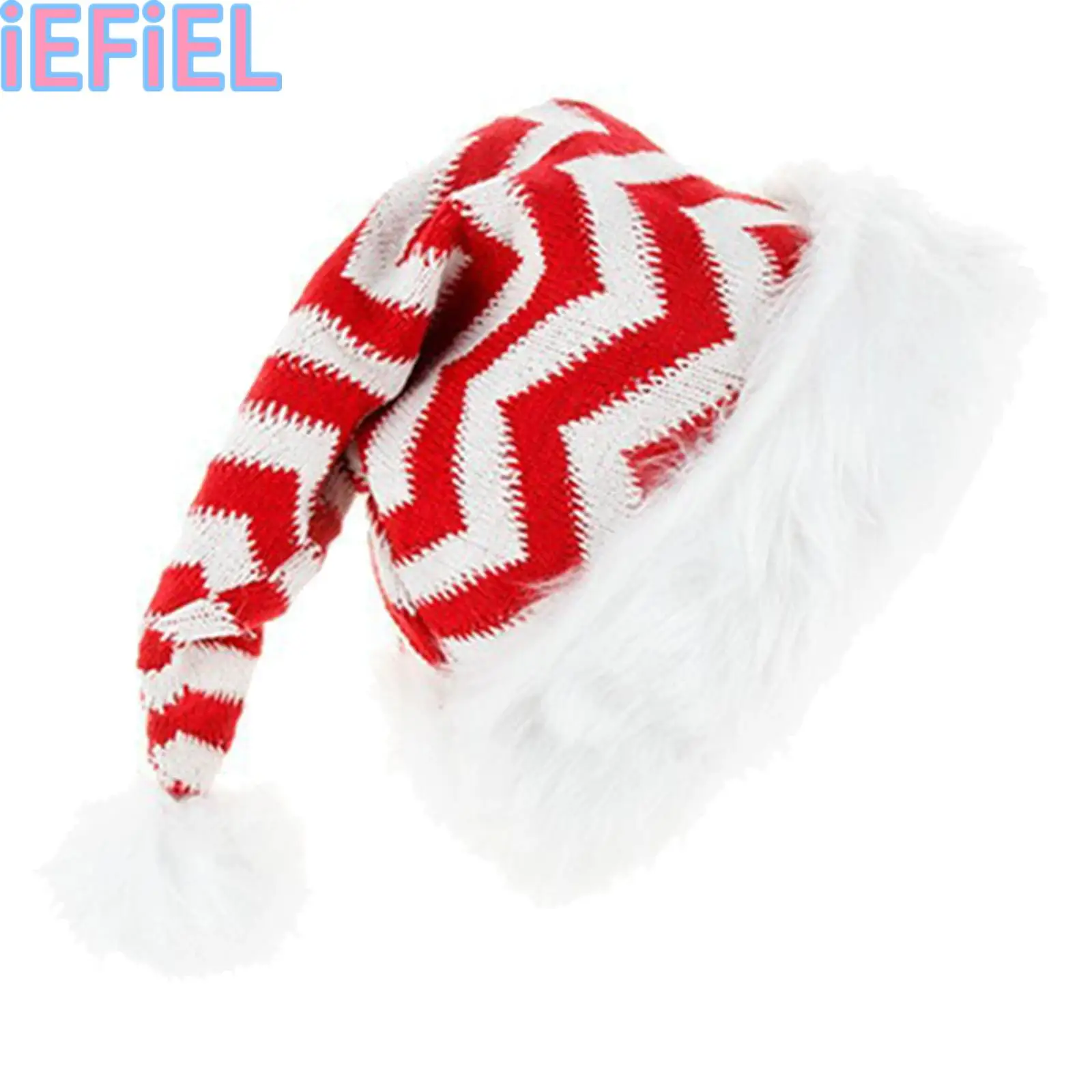 

1Pc Christmas Hat Santa Hat for Adults Women Men Xmas Beanie Costume Plush Ball Cap for Christmas Party Supply