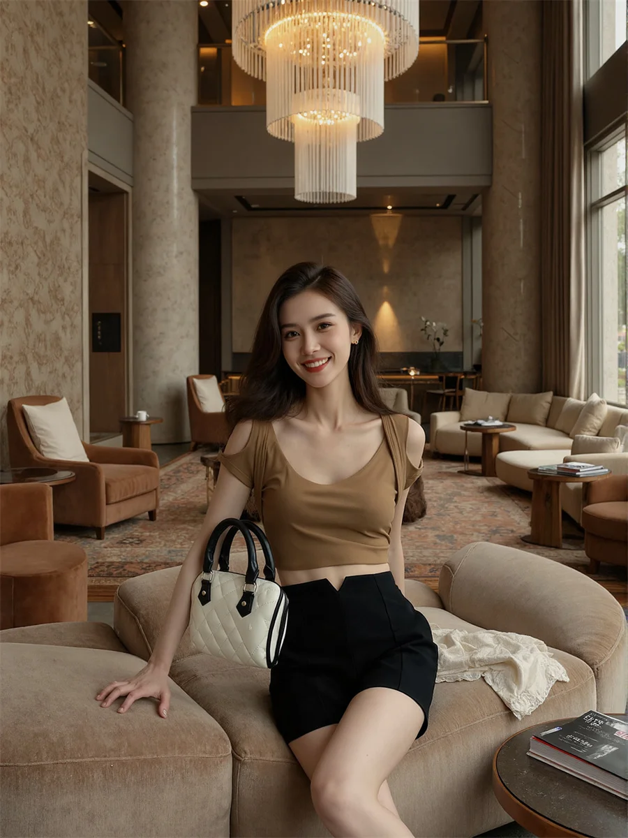 

Шорты женские свободного кроя-бермуды с регулируемым шнурком из мягкого хлопка идеальная летняя пляжная одежда повседневная корейская уличная одежда