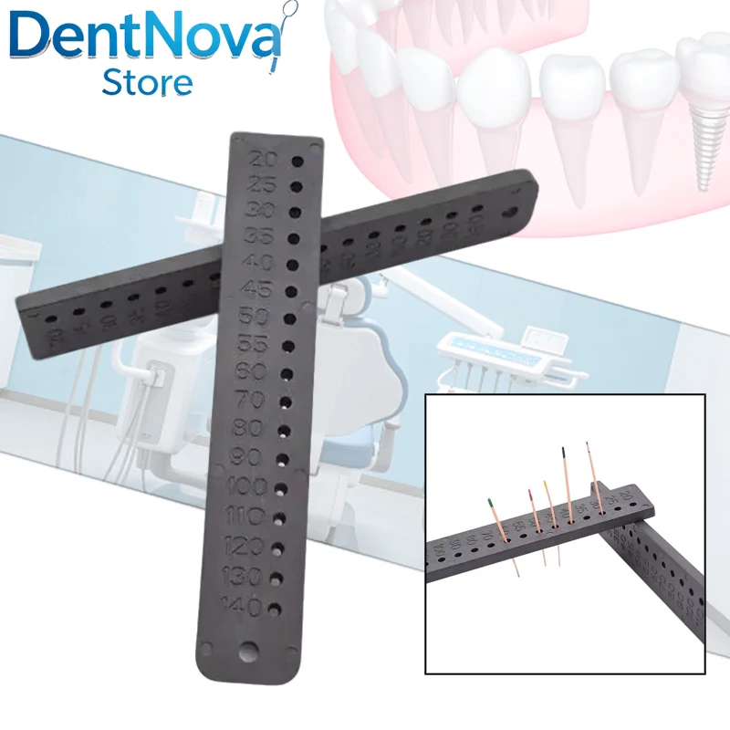 

5pcs Dental Endodontic Measuring Ruler with Double-Sided Scale Autoclave Safe High-Temp Resistant Dental Lab Tool