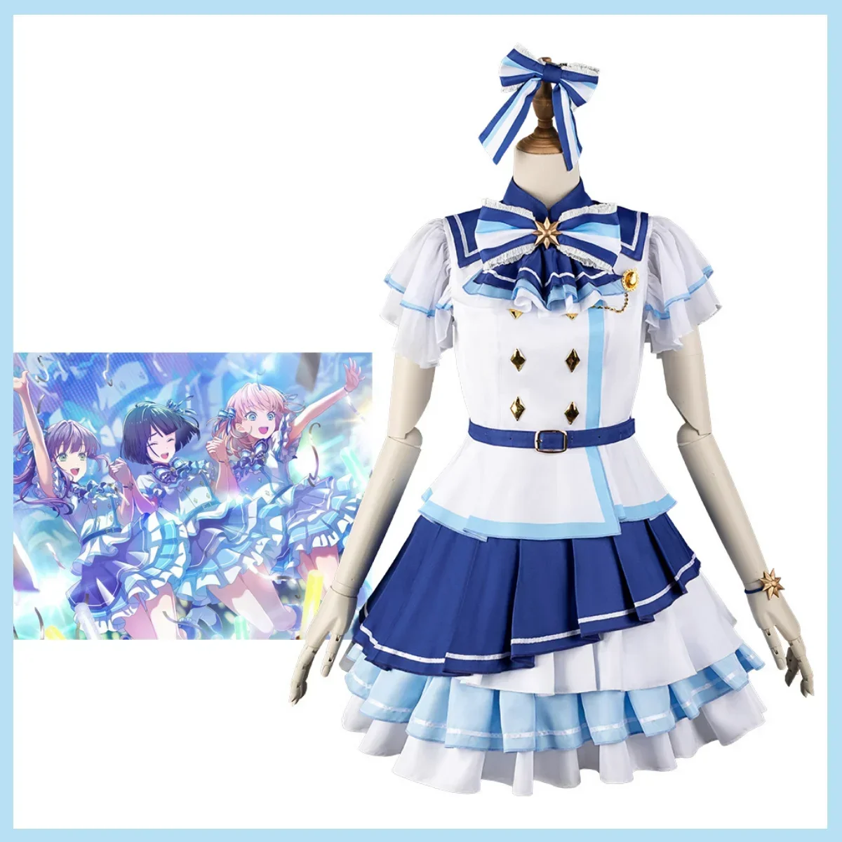 LoveLive！Hasu No Sora Jogakuin School Idol Club 365Days Momose Ginko Otomune Kozue Hinoshita Kaho Cosplay Costume Wig Sailor Set