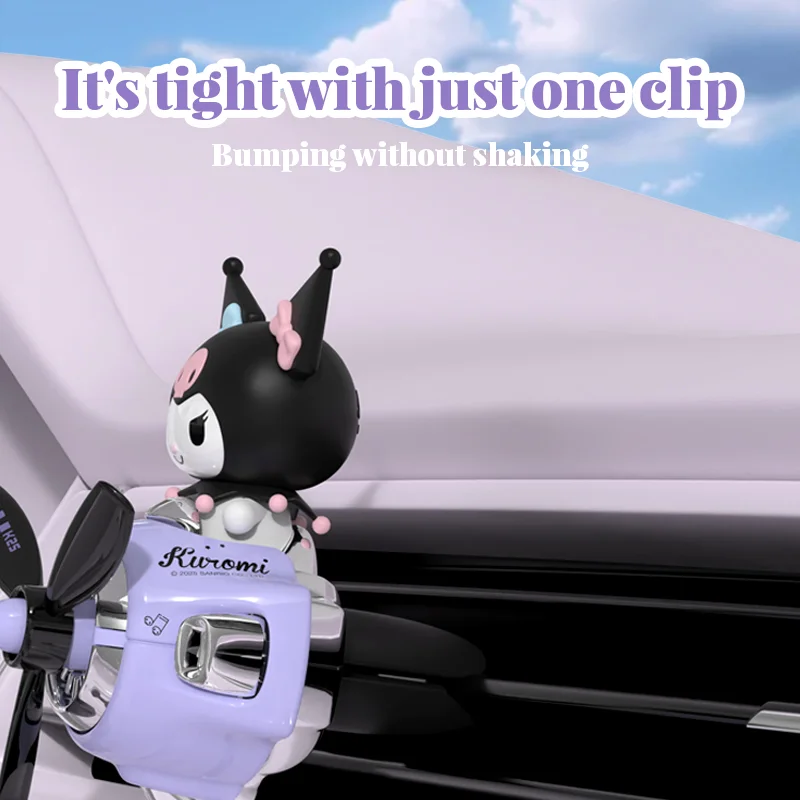 Hello Kitty Kuromi Aroma Odorless Car Accessories Interor Decorations Inside Ornament Plane Car Air Fresheners Vent Clip