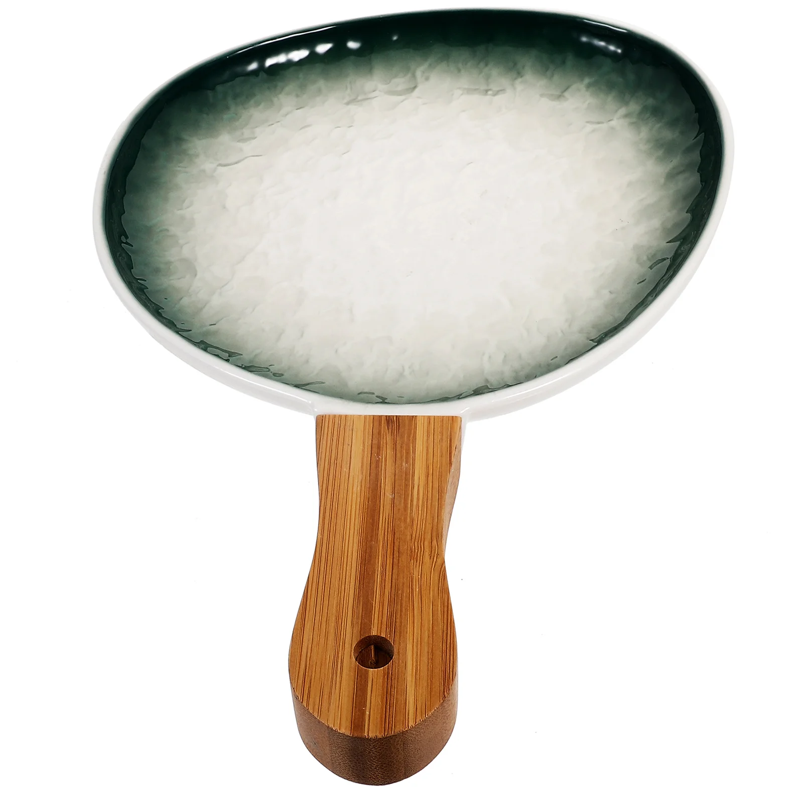 

Ceramic Plate Wood H Salad Steak Dessert Food Serving Tray Green Smooth Edge High Quality Kitchen Barware