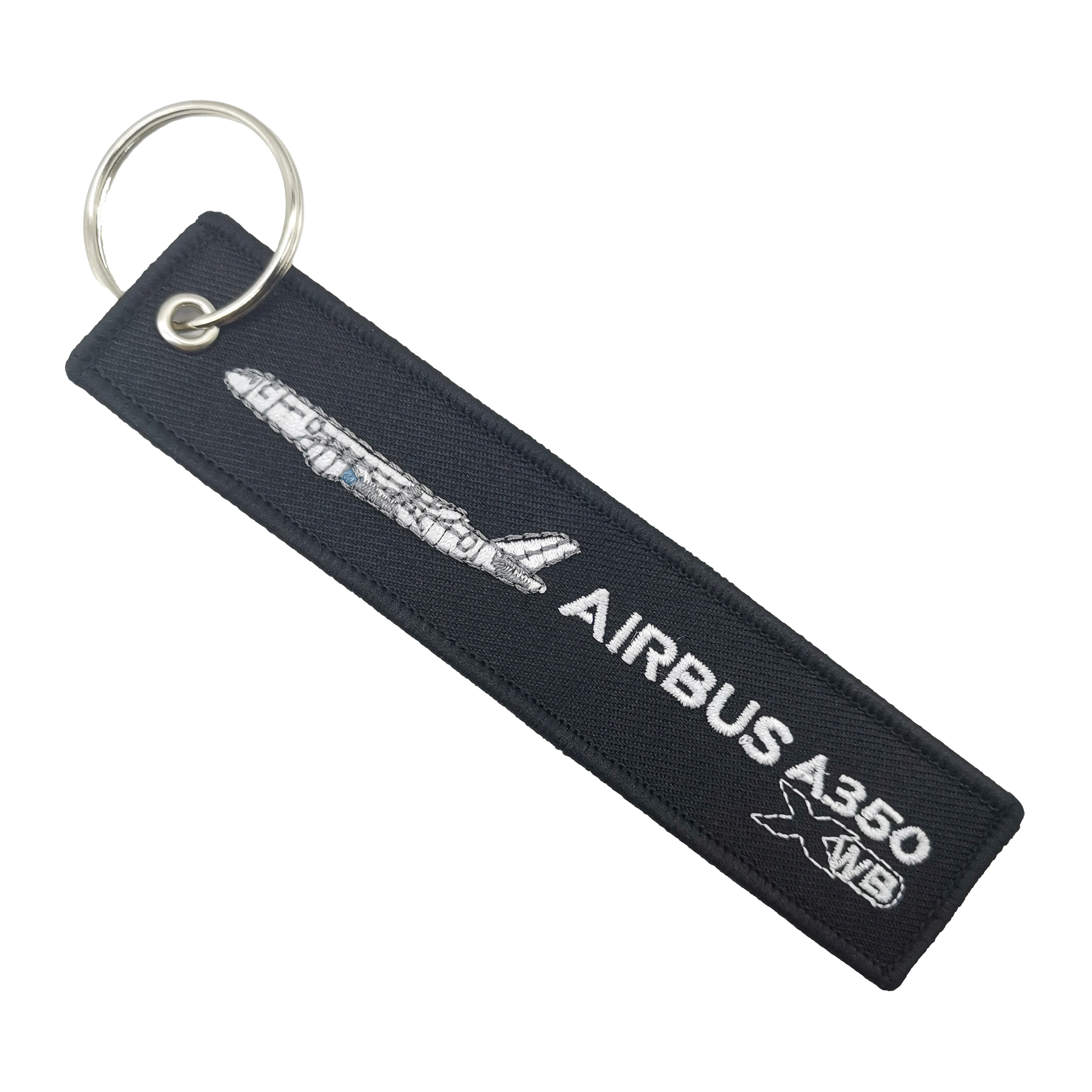 1 PC AIRBUS A350 Letters Double Sided Embroidered Keychain Pilot Aviation Keychain Gifts for Flying Enthusiast