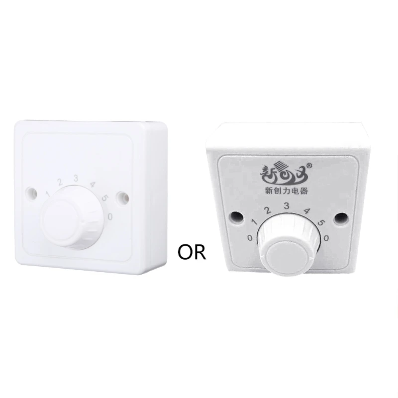 Variable Speed Wall Control Speed Adjuster for Large Ceiling Fan, Dial Knob Control, Simple Installation Without Welding