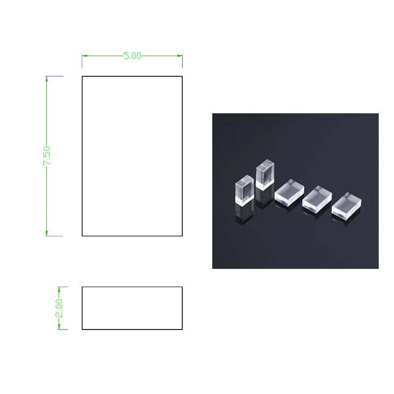 Rectangular LED Light Pipe Plastic Light Guide Column